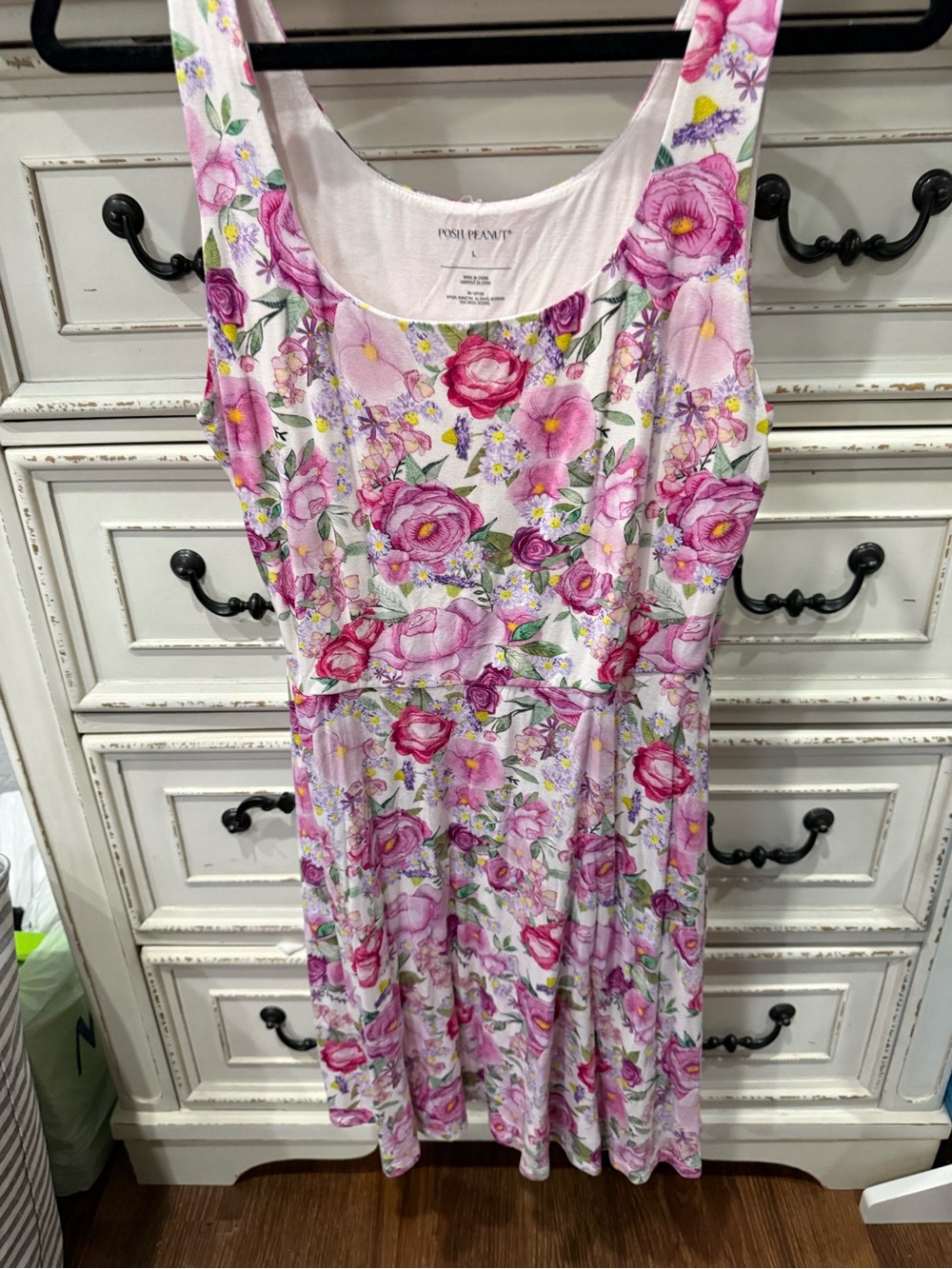 Posh Peanut Women’s Pink Floral Tank Dress